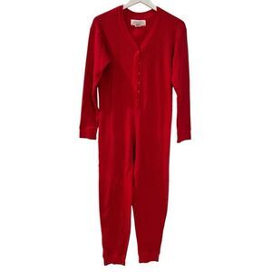 Vintage 80/90s Victoria Secret Country Red Waffle Long John  Size S